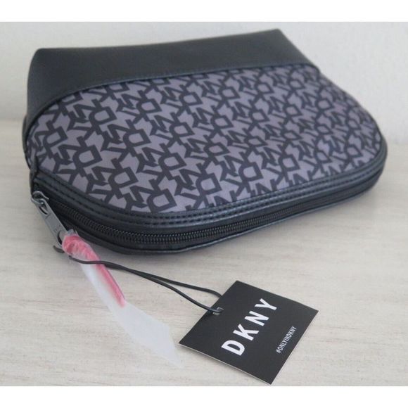 DKNY Black Signature Cosmetic Dome Bag - Picture 4 of 9